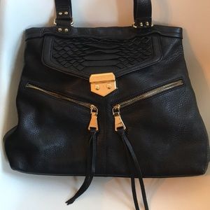 Aimee Kestemberg black leather shoulder bag